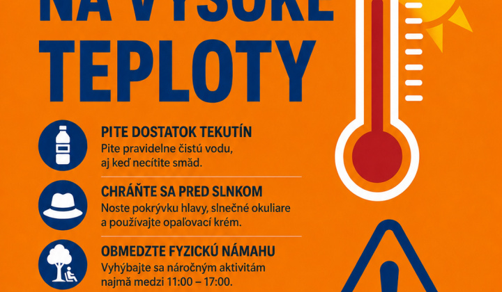 1. fotografia fotogalérie Aktuality / POZOR na vysoké teploty. Odporúčanie na zmiernenie negatívnych dopadov nepriaznivých klimatických javov ( extrémne teploty) na zdravie a životy obyvateľstva. - foto